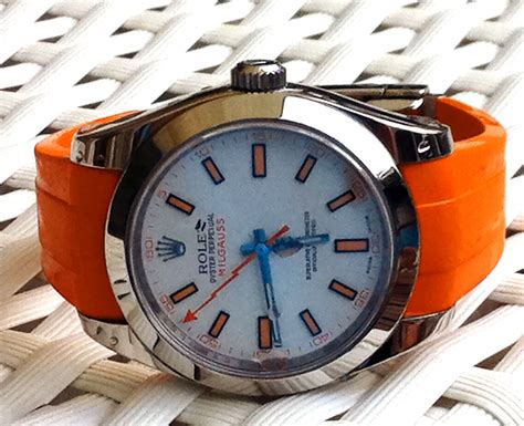 rolex milgauss rubber band